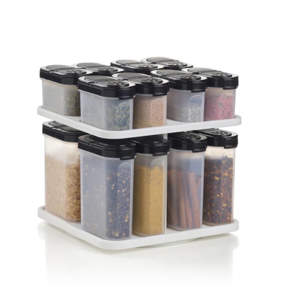 Tupperware® Spice Carousel Set | 17-pc with Small and Large Shakers, NEW!